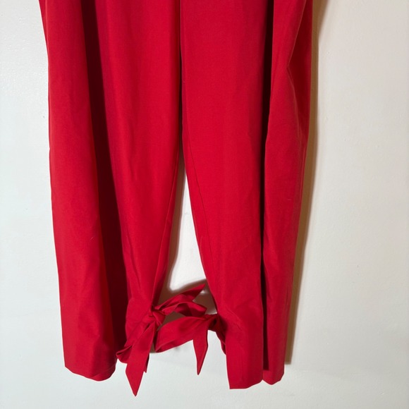 ELOQUII Red Wide Leg Tie Ankle Pants Size 20 NWT - Picture 4 of 11